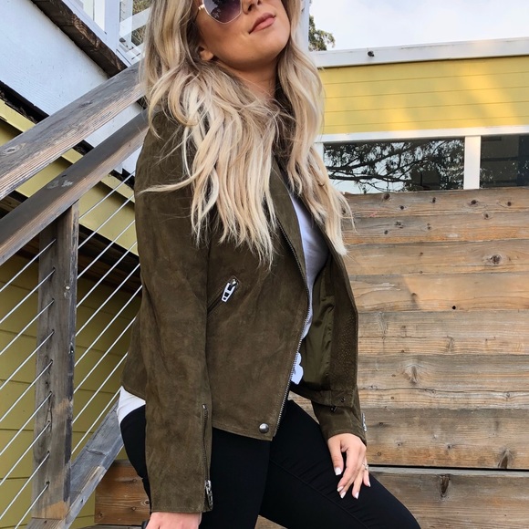 blanknyc denim no limit suede moto jacket